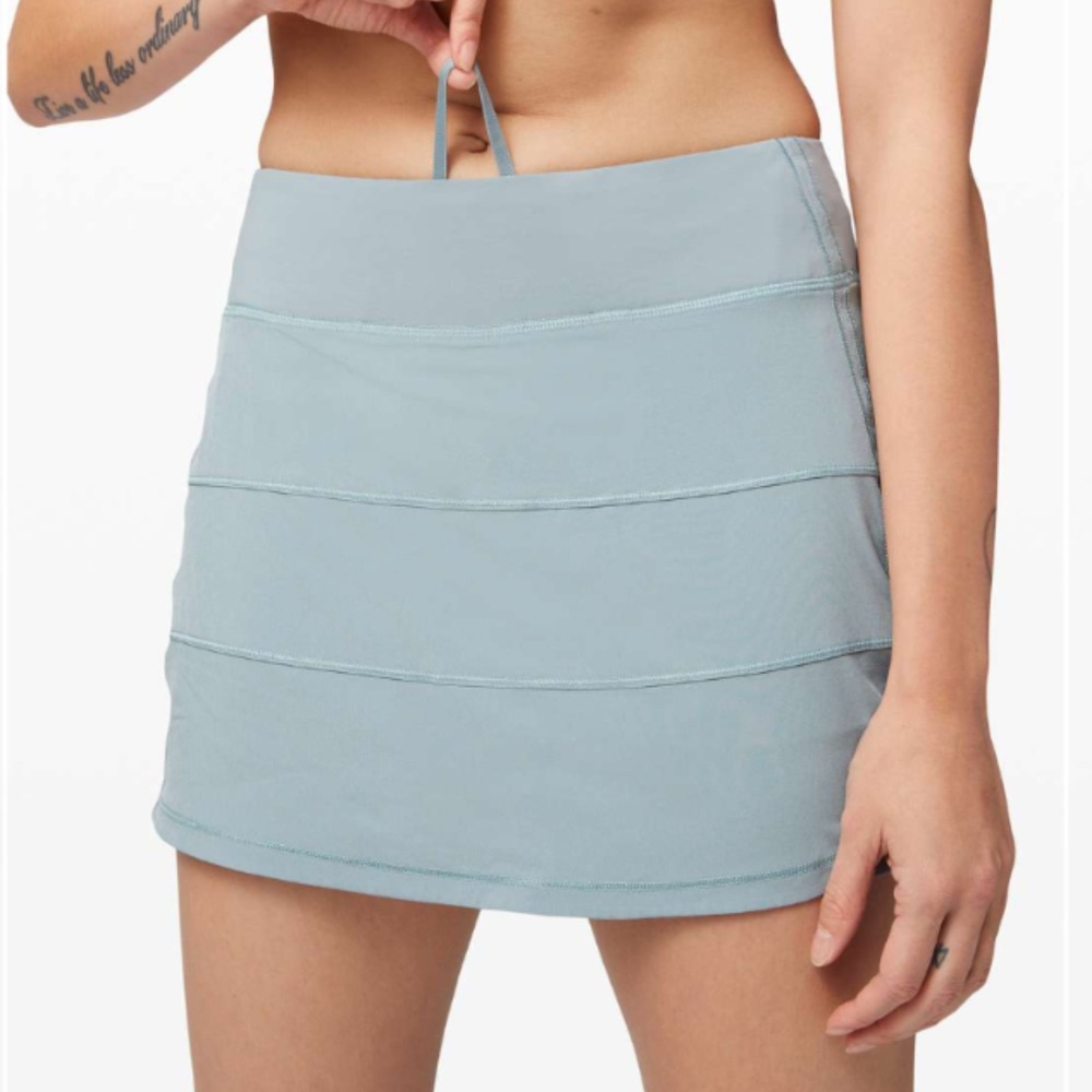 Lululemon Pace Rival Skirt Skort Sz 4 Regular Blue‎ Cast Pickleball Tennis Golf